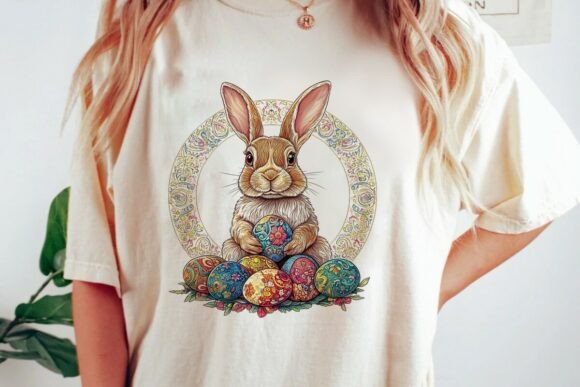 Download Artistic Easter Bunny Ornate Eggs Png - Egg Collection