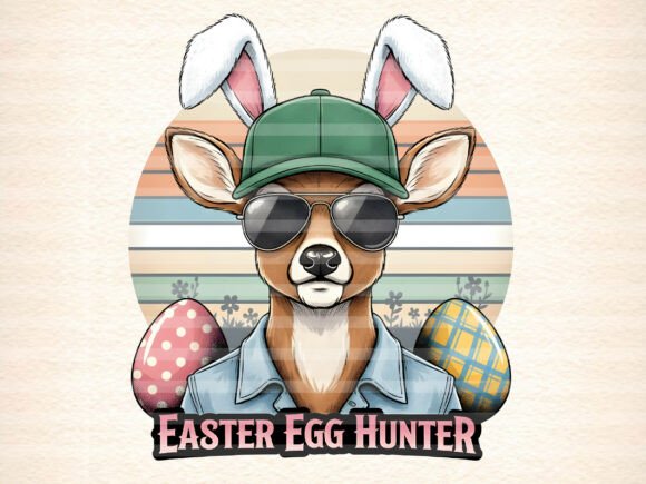 Download Egg Hunter Deer Buck Kids Easter PNG - Egg Collection