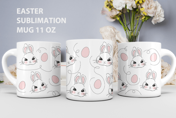 Download Easter Mug Wrap, Easter Bunny Mug Design - Mug design Collection