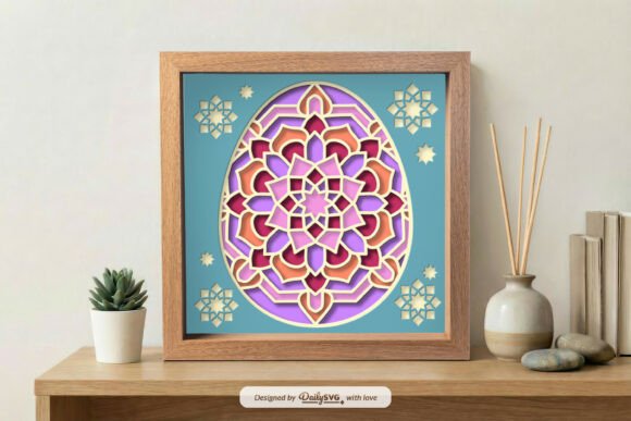 Download Easter Egg Mandala Shadow Box SVG - Premium Bundle