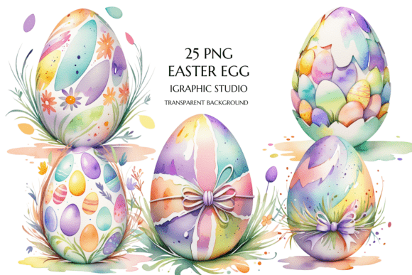 Download Pastel Easter Egg Clipart Bundle - Egg Collection