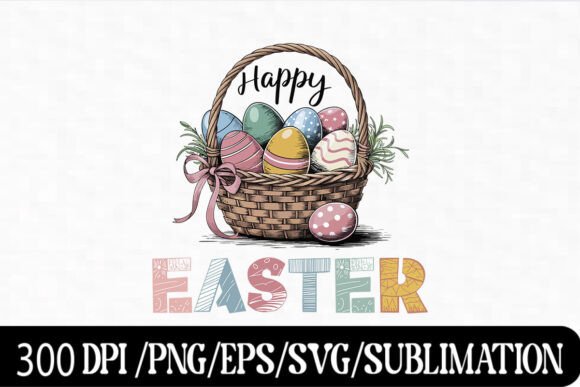 Download Vintage Easter Basket with Eggs - Egg Collection