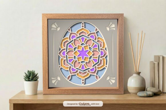 Download Easter Egg Mandala Shadow Box SVG - Premium Resources