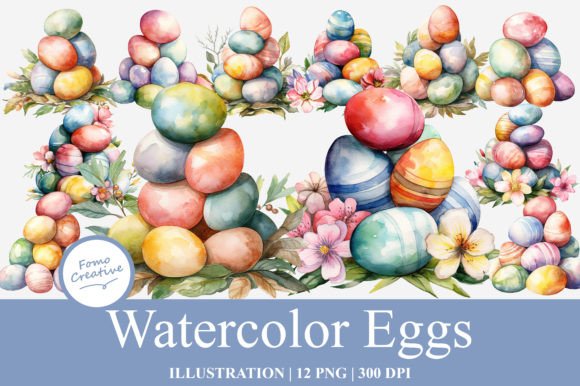 Download Watercolor Eggs Clipart - Egg Collection