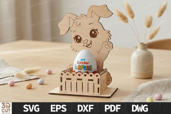 Download Cute Easter Bunny Egg Holder SVG - Egg Collection