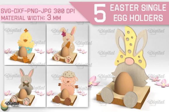 Download Easter Single Egg Holder SVG Bundle - Egg Collection