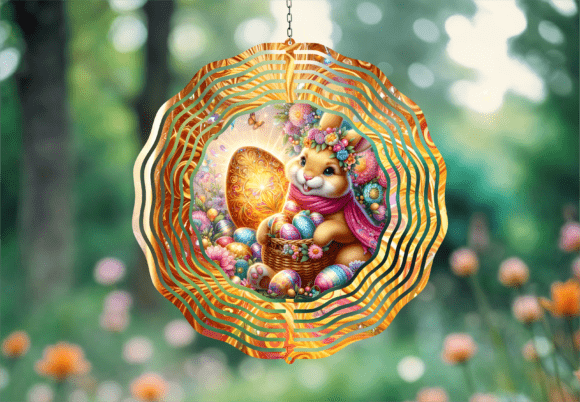 Download Magical Easter Bunny Wind Spinner Png - Magical easter Collection