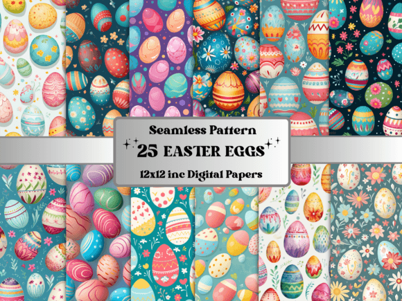 Download Seamless Easter Eggs Pattern Paper - Egg Collection